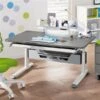 Paidi Diego 120 Schreibtisch Schiefergrau 120 X 70 Cm - Gestellfarbe Wählbar