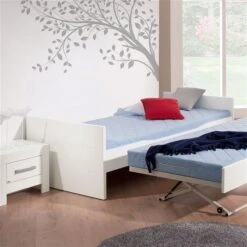 Paidi Fiona Liege Kreideweiß 90x200 Cm Hohes Fußteil