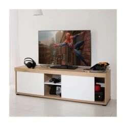 Paidi Fionn Lowboard Kreideweiß, Eiche-Bordeaux Mit 2 Schiebetüren - Zum Aktionspreis