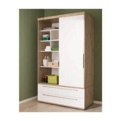 Paidi Fionn/Remo Schiebetürenschrank Schmal 2x Kreideweiß | Zum Aktionspreis