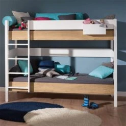 Paidi Kira Etagenbett 160 Cm Eiche-Nebraska 2 Gerade Leiter 120x200 Cm