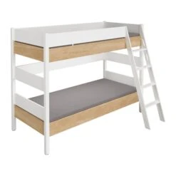 Paidi Kira Etagenbett 160 Cm Eiche-Nebraska 2 Schräge Leiter 120x200 Cm