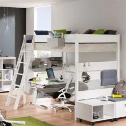 Paidi Kira Hochbett Eiche-Nautik 180 Cm 2 Größen Wählbar - Gratis Lieferung