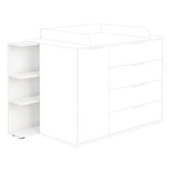 Paidi Unterstellregal F. Wickelkommode Kreideweiß Für Lieven Wickelkommode