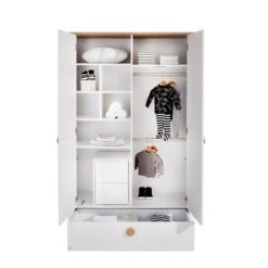 Paidi Lotte & Fynn Kinderzimmer - Steiff By PAIDI Schrank 2T 1S - Kreideweiß/Eiche Massiv -Roba || Pinolino || Träumeland Verkäufe paidi lottefynnks2t1soffen 2