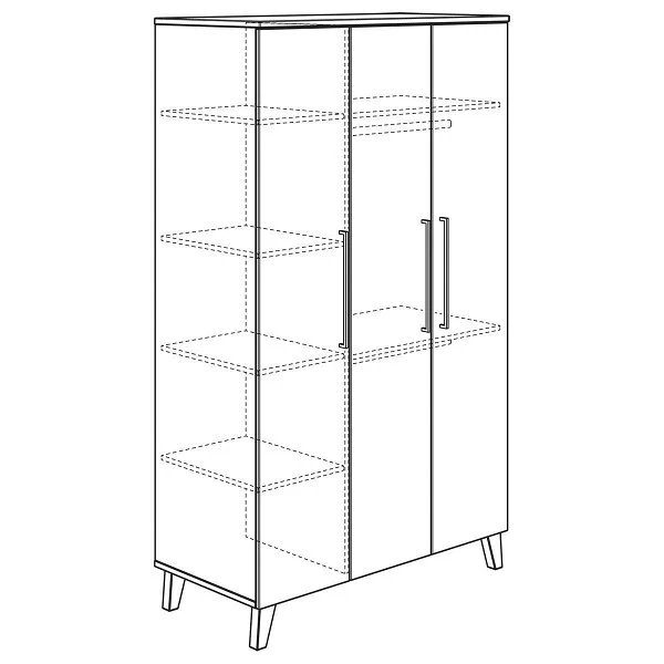 Paidi Oscar Kleiderschrank 3T Kreideweiß/Eiche-Nebraska - Versandkostenfrei 1 Paidi Oscar Kleiderschrank 3T Kreideweiß/Eiche-Nebraska - Versandkostenfrei