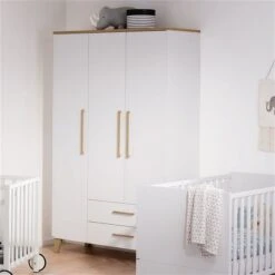 Paidi Oscar Kleiderschrank 3T 2S Kreideweiß/Eiche-Nebraska