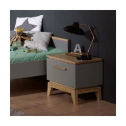 Paidi Sten Jugendzimmer Schiefergrau/Eiche Massiv Mit Breitem Schiebetürenschrank, Zum Aktionspreis -Roba || Pinolino || Träumeland Verkäufe paidi sten nachttisch gr 4