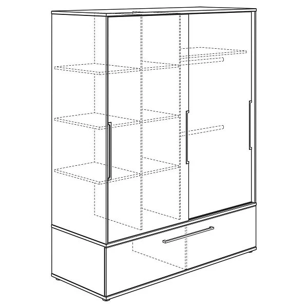 Paidi Sten Schiebetürenschrank Breit Schiefergrau/Eiche Massiv - Paidi Slide-System 3 Paidi Sten Schiebetürenschrank Breit Schiefergrau/Eiche Massiv - Paidi Slide-System – Bild 3