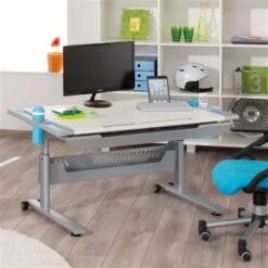 Paidi Tablo Schreibtisch Kreideweiß/azurblau Der Multimedia-Schreibtisch - Tiefpreisgarantie