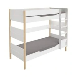Paidi Ylvie Etagenbett 160 Cm Bettpfosten Kreideweiß/birke Gerade Leiter 120x200 Cm