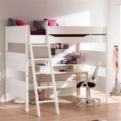 Paidi Ylvie Hochbett Kreideweiß Schräge Leiter 180 Cm 120x200 Cm