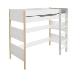 Paidi Ylvie Hochbett Kreideweiß/Birke 180 Cm Gerade Leiter 90x200 Cm