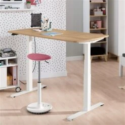 Paidi E-lion 1 Schreibtisch Eiche-Nebraska-Nachbildung / Weiß 130 X 75 Cm -Roba || Pinolino || Träumeland Verkäufe paidi e lion1 nebraska hoch