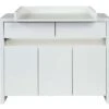Schardt Planet White Wickelkommode 3 Türen, 2 Schubkästen - Mit Wickelaufsatz