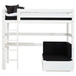 Hoppekids Hochbett ECO Luxury 90x200 Cm Mit Gerader Leiter, Tischplatte & Lounge-Ecke -Roba || Pinolino || Träumeland Verkäufe pre a14 1 2 1