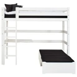Hoppekids Hochbett ECO Luxury 90x200 Cm Mit Gerader Leiter, Tischplatte & Lounge-Ecke -Roba || Pinolino || Träumeland Verkäufe pre a14 1 3 1