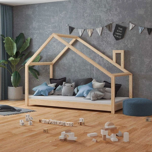 Nature Kid Milo Hausbett Natur Mit Giebeldach Liegefläche 90 X 200 1 Nature Kid Milo Hausbett Natur Mit Giebeldach Liegefläche 90 X 200