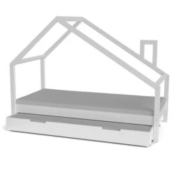 Nature Kid Milo Hausbett Weiß Mit Giebeldach Liegefläche 120 X 200 -Roba || Pinolino || Träumeland Verkäufe ravenna whiteroom 3 2k