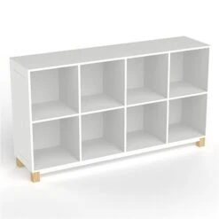 Nature Kid Cory Regal 8F Kompakt Weiß Mit Offenen Fächern