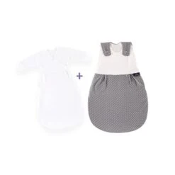 Träumeland Babyschlafsack-Set Pünktchen Grau