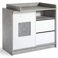 Schardt Eco Star Wickelkommode Weiß/Driftwood 1 Schiebetür, 2 Schubkästen - Mit Wickelaufsatz -Roba || Pinolino || Träumeland Verkäufe schardt eco star wickelkommode 5