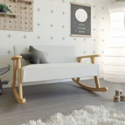 Nature Kid Imola Kinder-Schaukelsofa Weiß Natur Für Kinder Ab Drei Jahren -Roba || Pinolino || Träumeland Verkäufe schaukelsofa wei ambiente 2k gr