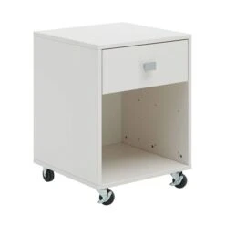 LIFETIME Schubladenelement Mit 1 Schublade Weiß Auf Rollen - Ohne Griffe