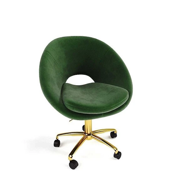 Nature Kid Drehstuhl Siena Samtbezug Waldgrün Gestell Gold 1 Nature Kid Drehstuhl Siena Samtbezug Waldgrün Gestell Gold