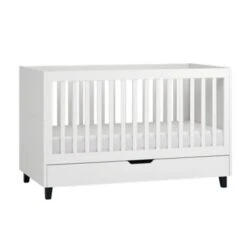 VOX Simple Babybett 70x140 Weiß/schwarz