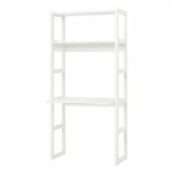 Hoppekids Storey Regal 1-teilig Weiß 80 Cm Breite, Mit 2 Regalbrettern & Tischplatte