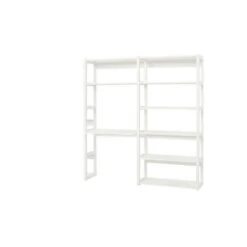 Hoppekids Storey Regal 2-teilig Weiß 100 Cm Breite, Mit 8 Regalbrettern & Tischplatte