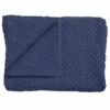 Schardt Strickdecke Dunkelblau 75x100 Cm Tagesdecke - 100% Baumwolle