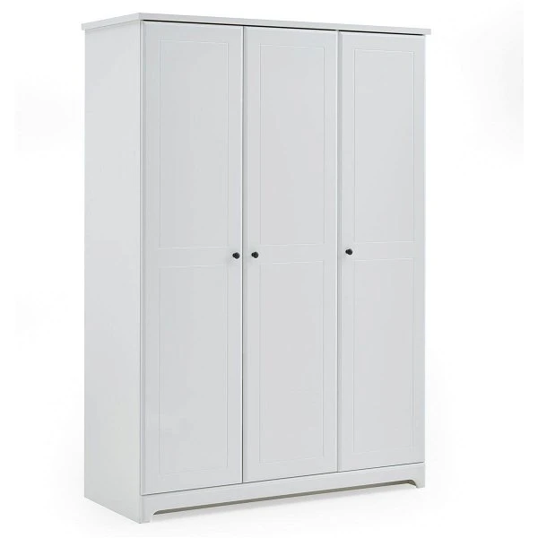 Arthur Berndt Thilo Kleiderschrank 3-türig MDF Weiß Mit Rillenfräsungen 1 Arthur Berndt Thilo Kleiderschrank 3-türig MDF Weiß Mit Rillenfräsungen