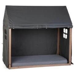 Childhome Hausbett Bezug 70x140 Cm Anthrazit Bettzelt Zum Toppreis