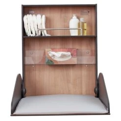 Timkid KAWAHPL Wandwickeltisch Deluxe/anthrazit Inklusive Wickelmatte -Roba || Pinolino || Träumeland Verkäufe tks8002 frontal auf print