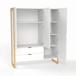 Nature Kid Laslo Kinderzimmer 3türig 4-teilig -Roba || Pinolino || Träumeland Verkäufe trento kleiderschrank whiteroom offen 1zu1 3