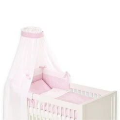 Träumeland Krone Rosa Bettset 100x135 Inkl. Himmel & Nestchen