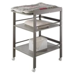 Schardt Wickelregal Kiefer, Nordic Grey Lackiert Mit 2 Ablagen