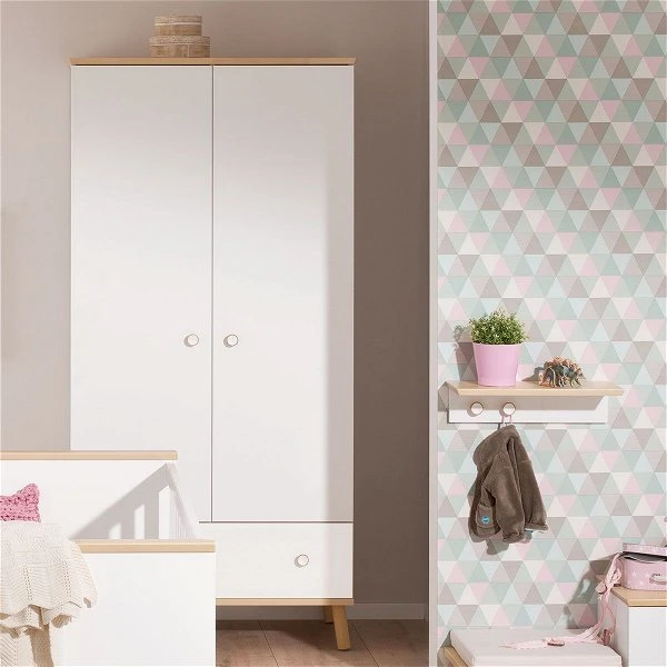 Paidi Ylvie Kleiderschrank 2 Türen 1 Schubkasten Schubkasten Kreideweiß - Aktionspreis 1 Paidi Ylvie Kleiderschrank 2 Türen 1 Schubkasten Schubkasten Kreideweiß - Aktionspreis